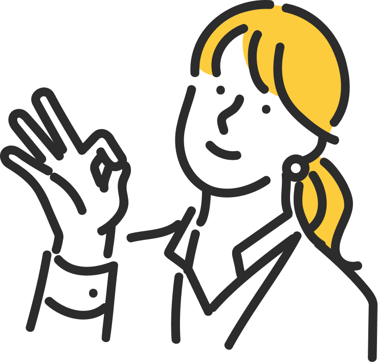案内する女性のイラスト