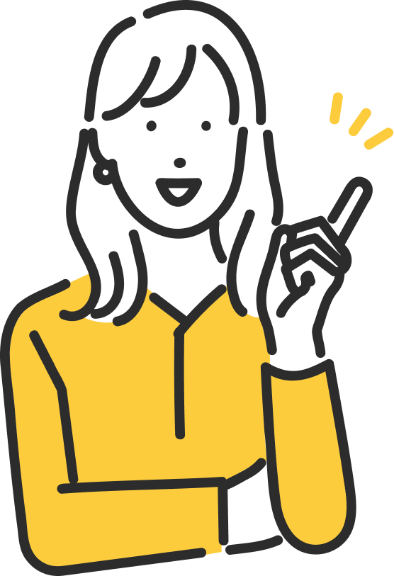 案内する女性のイラスト